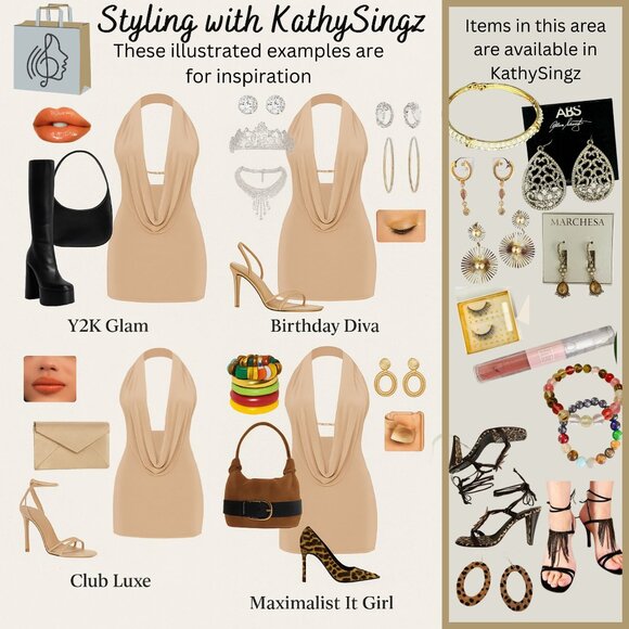 PrettyLittleThing Stone Slinky Cowl Chain Halter Bodycon Dress Size 8 Beige - Picture 11 of 11